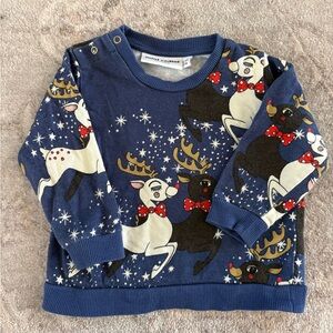Mini Rodini Blue Reindeer Sweater 68/72